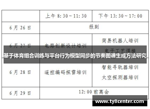 基于体育组合训练与平台行为模型同步的节奏图谱生成方法研究